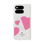 プレミアムスクエアケース with Pixelsnap［ LANVIN en Bleu Hearts Pink - ランバン ハート ピンク ］