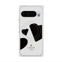 プレミアムスクエアケース with Pixelsnap［ LANVIN en Bleu Hearts Black - ランバン ハート ブラック ］