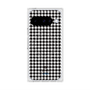 プレミアムスクエアケース with Pixelsnap［ Houndstooth Pattern Black with LANVIN en Bleu logo- ランバン 千鳥格子柄 ブラック ］