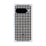 プレミアムスクエアケース with Pixelsnap［ Houndstooth Pattern Black with LANVIN en Bleu logo- ランバン 千鳥格子柄 ブラック ］