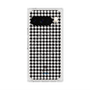 プレミアムスクエアケース with Pixelsnap［ Houndstooth Pattern Black with LANVIN en Bleu logo- ランバン 千鳥格子柄 ブラック ］
