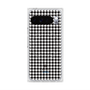 プレミアムスクエアケース with Pixelsnap［ Houndstooth Pattern Black with LANVIN en Bleu logo- ランバン 千鳥格子柄 ブラック ］