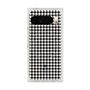 プレミアムスクエアケース with Pixelsnap［ Houndstooth Pattern Black with LANVIN en Bleu logo- ランバン 千鳥格子柄 ブラック ］