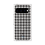 プレミアムスクエアケース with Pixelsnap［ Houndstooth Pattern Black with LANVIN en Bleu logo- ランバン 千鳥格子柄 ブラック ］