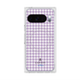 プレミアムスクエアケース with Pixelsnap［ Houndstooth Pattern Purple -with LANVIN en Bleu logo ランバン 千鳥格子柄 パープル ］
