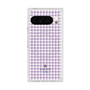 プレミアムスクエアケース with Pixelsnap［ Houndstooth Pattern Purple -with LANVIN en Bleu logo ランバン 千鳥格子柄 パープル ］