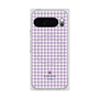 プレミアムスクエアケース with Pixelsnap［ Houndstooth Pattern Purple -with LANVIN en Bleu logo ランバン 千鳥格子柄 パープル ］
