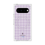 プレミアムスクエアケース with Pixelsnap［ Houndstooth Pattern Purple -with LANVIN en Bleu logo ランバン 千鳥格子柄 パープル ］