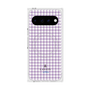 プレミアムスクエアケース with Pixelsnap［ Houndstooth Pattern Purple -with LANVIN en Bleu logo ランバン 千鳥格子柄 パープル ］