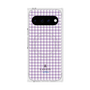 プレミアムスクエアケース with Pixelsnap［ Houndstooth Pattern Purple -with LANVIN en Bleu logo ランバン 千鳥格子柄 パープル ］