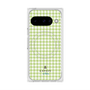 プレミアムスクエアケース with Pixelsnap［ Houndstooth Pattern Green with LANVIN en Bleu logo- ランバン 千鳥格子柄 グリーン ］