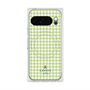 プレミアムスクエアケース with Pixelsnap［ Houndstooth Pattern Green with LANVIN en Bleu logo- ランバン 千鳥格子柄 グリーン ］