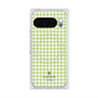 プレミアムスクエアケース with Pixelsnap［ Houndstooth Pattern Green with LANVIN en Bleu logo- ランバン 千鳥格子柄 グリーン ］