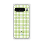 プレミアムスクエアケース with Pixelsnap［ Houndstooth Pattern Green with LANVIN en Bleu logo- ランバン 千鳥格子柄 グリーン ］