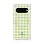 プレミアムスクエアケース with Pixelsnap［ Houndstooth Pattern Green with LANVIN en Bleu logo- ランバン 千鳥格子柄 グリーン ］