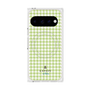 プレミアムスクエアケース with Pixelsnap［ Houndstooth Pattern Green with LANVIN en Bleu logo- ランバン 千鳥格子柄 グリーン ］