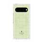 プレミアムスクエアケース with Pixelsnap［ Houndstooth Pattern Green with LANVIN en Bleu logo- ランバン 千鳥格子柄 グリーン ］