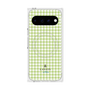 プレミアムスクエアケース with Pixelsnap［ Houndstooth Pattern Green with LANVIN en Bleu logo- ランバン 千鳥格子柄 グリーン ］
