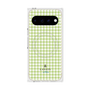 プレミアムスクエアケース with Pixelsnap［ Houndstooth Pattern Green with LANVIN en Bleu logo- ランバン 千鳥格子柄 グリーン ］