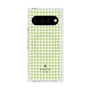プレミアムスクエアケース with Pixelsnap［ Houndstooth Pattern Green with LANVIN en Bleu logo- ランバン 千鳥格子柄 グリーン ］