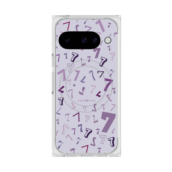 プレミアムスクエアケース with Pixelsnap［ Puple 7 - パープル・セブン ］