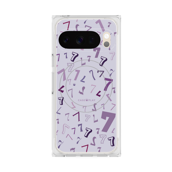プレミアムスクエアケース with Pixelsnap［ Puple 7 - パープル・セブン ］