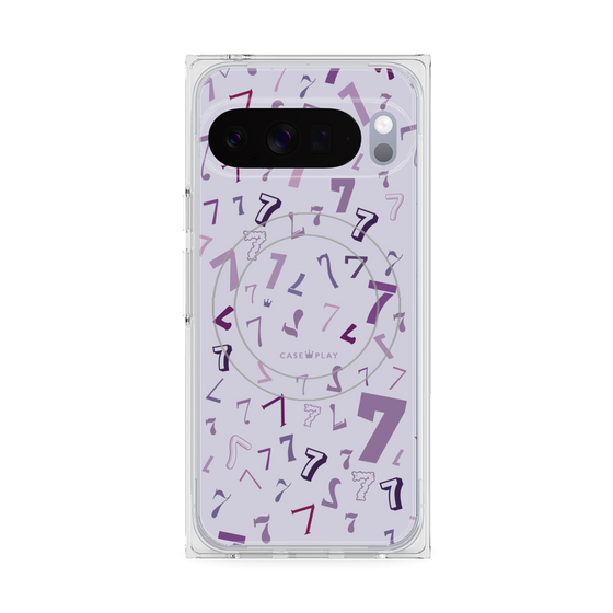 プレミアムスクエアケース with Pixelsnap［ Puple 7 - パープル・セブン ］