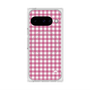 プレミアムスクエアケース with Pixelsnap［ Checkered Pink - ギンガムチェック ピンク ］