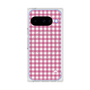プレミアムスクエアケース with Pixelsnap［ Checkered Pink - ギンガムチェック ピンク ］