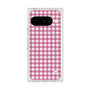 プレミアムスクエアケース with Pixelsnap［ Checkered Pink - ギンガムチェック ピンク ］