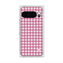 プレミアムスクエアケース with Pixelsnap［ Checkered Pink - ギンガムチェック ピンク ］