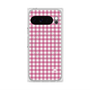 プレミアムスクエアケース with Pixelsnap［ Checkered Pink - ギンガムチェック ピンク ］