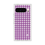 プレミアムスクエアケース with Pixelsnap［ Checkered Purple - ギンガムチェック パープル ］