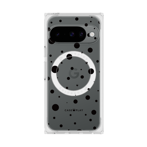 プレミアムスクエアケース with Pixelsnap［ Dippin dots Black - ディッピンドッツ ブラック ］