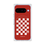 プレミアムスクエアケース with Pixelsnap［ Racing checkered flag Red - レーシングチェッカーフラッグ レッド ］