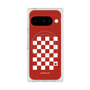 プレミアムスクエアケース with Pixelsnap［ Racing checkered flag Red - レーシングチェッカーフラッグ レッド ］