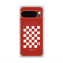 プレミアムスクエアケース with Pixelsnap［ Racing checkered flag Red - レーシングチェッカーフラッグ レッド ］