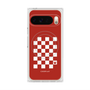 プレミアムスクエアケース with Pixelsnap［ Racing checkered flag Red - レーシングチェッカーフラッグ レッド ］