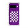 プレミアムスクエアケース with Pixelsnap［ Racing checkered flag Purple - レーシングチェッカーフラッグ パープル ］
