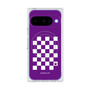プレミアムスクエアケース with Pixelsnap［ Racing checkered flag Purple - レーシングチェッカーフラッグ パープル ］