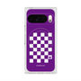 プレミアムスクエアケース with Pixelsnap［ Racing checkered flag Purple - レーシングチェッカーフラッグ パープル ］
