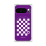 プレミアムスクエアケース with Pixelsnap［ Racing checkered flag Purple - レーシングチェッカーフラッグ パープル ］