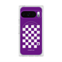 プレミアムスクエアケース with Pixelsnap［ Racing checkered flag Purple - レーシングチェッカーフラッグ パープル ］