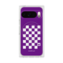 プレミアムスクエアケース with Pixelsnap［ Racing checkered flag Purple - レーシングチェッカーフラッグ パープル ］