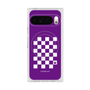 プレミアムスクエアケース with Pixelsnap［ Racing checkered flag Purple - レーシングチェッカーフラッグ パープル ］