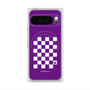 プレミアムスクエアケース with Pixelsnap［ Racing checkered flag Purple - レーシングチェッカーフラッグ パープル ］