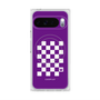 プレミアムスクエアケース with Pixelsnap［ Racing checkered flag Purple - レーシングチェッカーフラッグ パープル ］