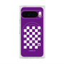 プレミアムスクエアケース with Pixelsnap［ Racing checkered flag Purple - レーシングチェッカーフラッグ パープル ］