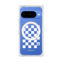 プレミアムスクエアケース with Pixelsnap［ Racing checkered flag White - レーシングチェッカーフラッグ ホワイト ］