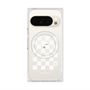プレミアムスクエアケース with Pixelsnap［ Racing checkered flag White - レーシングチェッカーフラッグ ホワイト ］